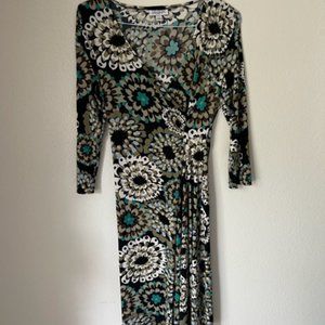 En Focus Long Sleeve Wrapped Dress